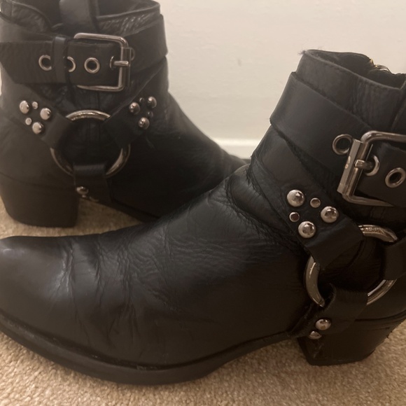 Black Leather Booties - Picture 6 of 6